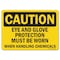 Signmission OSHA Eye & Glove Protection Must Be Worn When Handling Chemical 10in X 7inPlastic, 710-L-19158 OS-CS-P-710-L-19158 - alternate 1